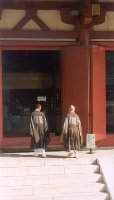 zen monks in temple